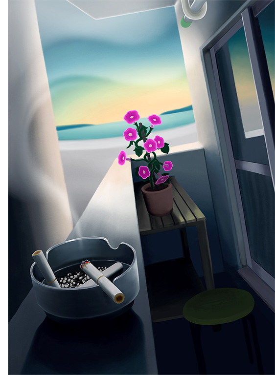 A tiled vire at 5a.m.